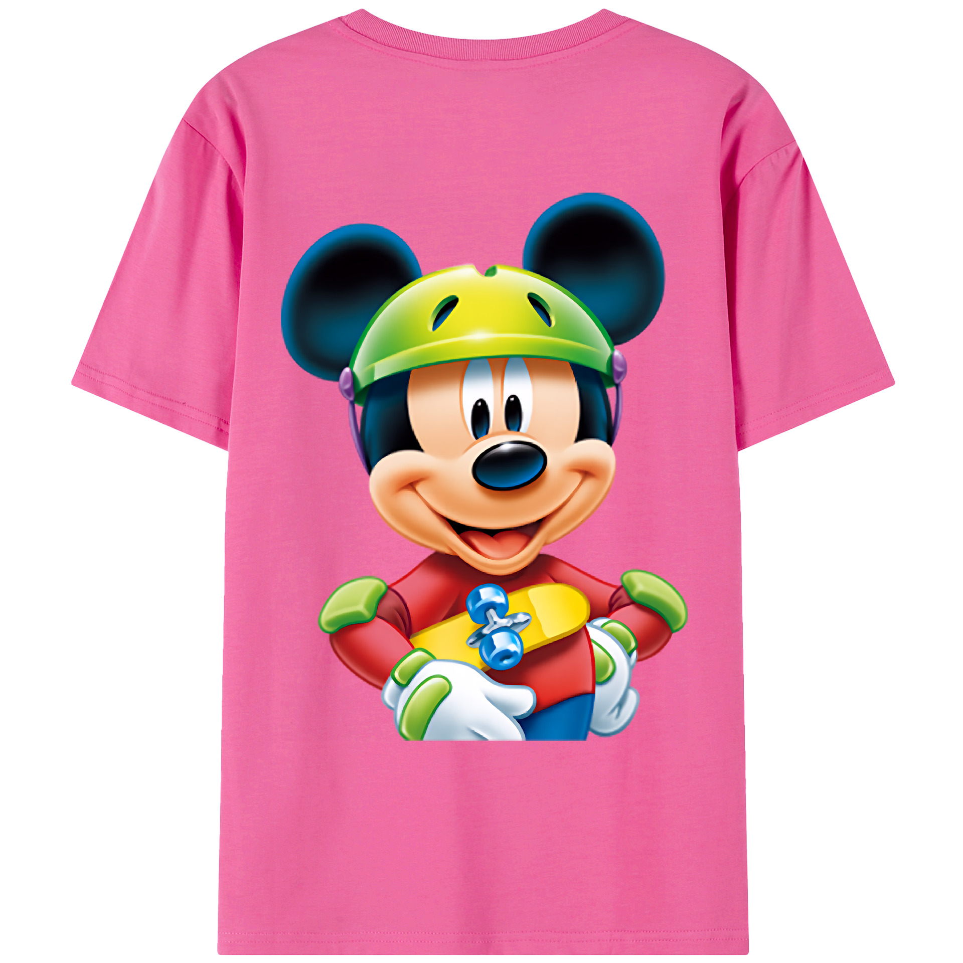 ミッキーマウス Mickey Mouse レディース半袖Tシャツ(バックプリント)